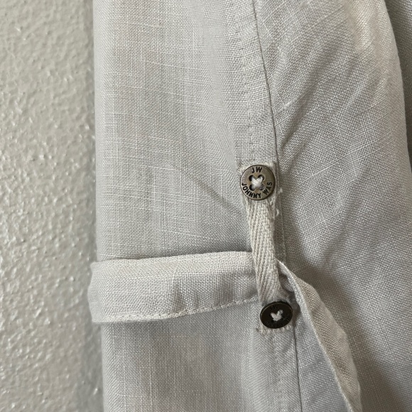 Johnny Was Los Angeles Linen Embroidered Tie Waist Vest Duster Kimono Long Line - Picture 11 of 12